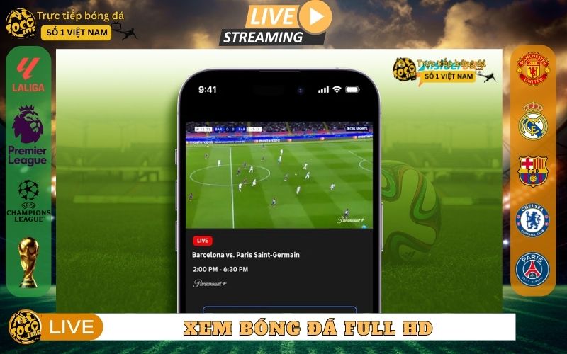 Trực tiếp bóng đá FULL HD, không quảng cáo, không lag
